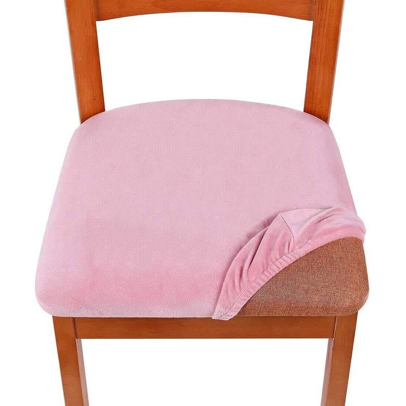 Homaxy Velvet Dining Chair Seat Covers Set of 6, Stretch