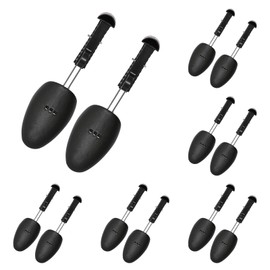 ZJHSXDR 6 Pairs Plastic Shoe Tree Stretcher Shaper for Men (Black)