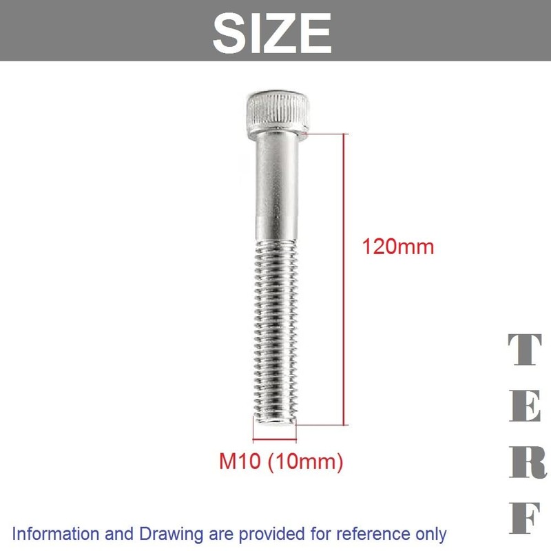 TERF® M10 X 120mm Hex Socket Cap Head Machine Screws