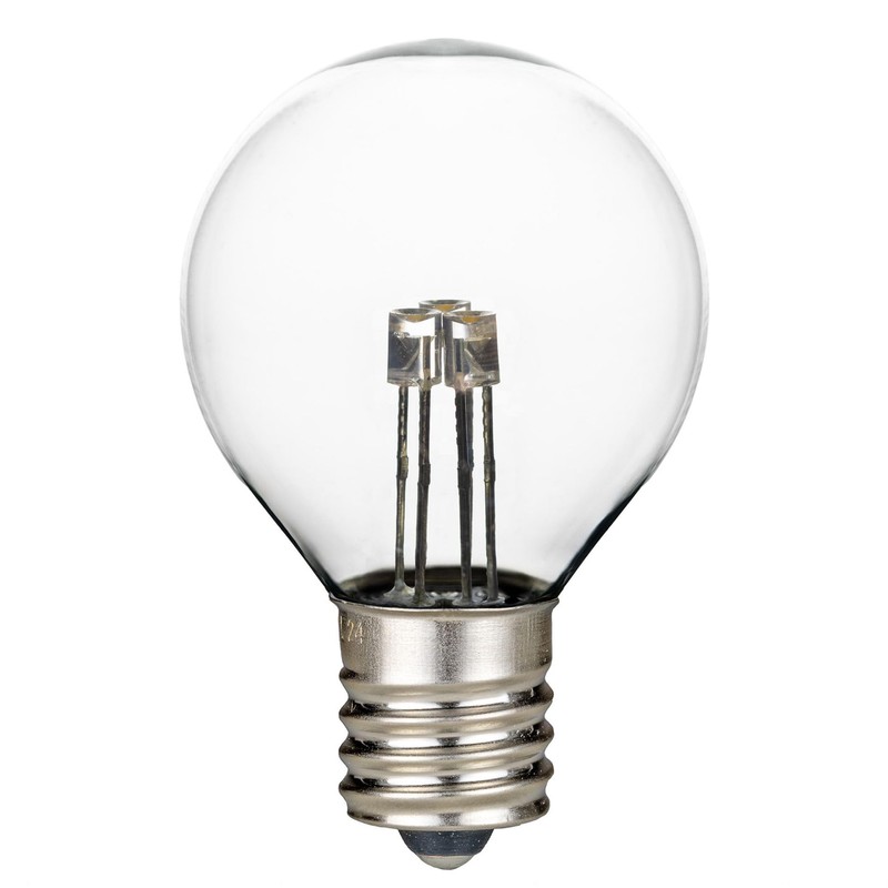 Novelty Lights 25 Pack G30 Glass LED Globe Bulbs, String