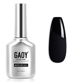 GAOY Gel Nail Matte Top Coat, 0.6 fl oz (16 ml), Matte Top Gel, Matte Top Gel, No Wiping Necessary