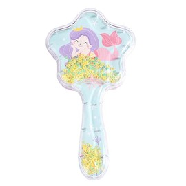 Cepillo desenredante para el cabello con forma de estrella, peine desenredante con lentejuelas y purpurina, peine de princesa, cepillo para masajear e