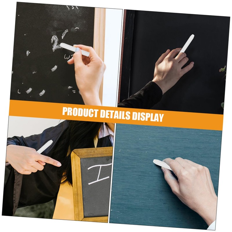 Kisangel 12pcs Dust Water Soluble Chalk for Teachers Comfortable Grip