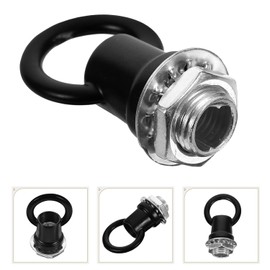 4 Set Black Light Fixture Hooks Ring Nuts,Eye,Lamp Nut Lifting Rings Nuts M10 Thread Lamp Female Loop Holder Black Ring Hanging Light Rings Luminaire - Eye Nut