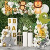 Catelves Safari Animals Foil Balloons, 9 Pieces for Jungle Birthday