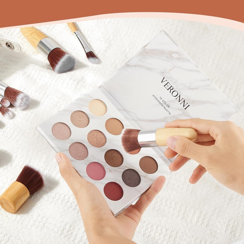 11 PCS Set de Brochas para Maquillaje Bambu