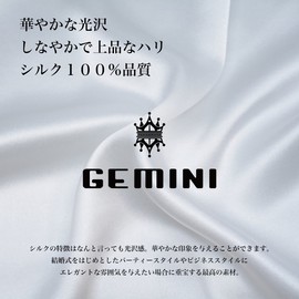 GEMINI Men's Silk Pocket Square for Weddings, Plain, Parties, Silk, Shiny, white