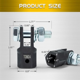 TONDA Scissor Jack Drill Adapter for 1/2 Inch Impact Wrench or 13/16 Inch Lug Wrench