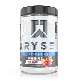 RYSE Loaded Pre Workout Powder - Daily Pre-Workout for Men & Women with over 300mg Caffeine, Beta Alanine, and Citrulline - 30 Servings:_Pink Splash