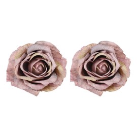 PATIKIL Rose Flower Curtain Tiebacks, 2 Pcs Artificial Floral Curtain Tie Clips, Modern Curtain Holder Buckles, Window Drapery Decorative Clips for Home, Room, Office, Dark Purple