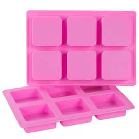 Webake Molde de silicona para brownies, 2 moldes cuadrados para hornear Smores, cupcakes, pastel de queso, pan de maíz, magdalenas, pastel de esponja, jabón, fundición de resina epoxi