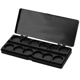 Nail Art Palette, 24 Grid Nail Art Palette Painting Watercolor Pigment Color Mixing Case Manicure Drawing Tray (Black)