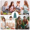 sourcing map Canvas Chef Aprons 75x68cm Adjustable Strap Waterproof Cross