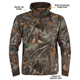 ScentLok Savanna Aero Raid Lightweight Odor Control Camo Hunting Hoodie for Men (Realtree Edge, X-Large)