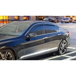 For Acura TSX 2009-2014 Window Vent Visors w/Chrome Trim Wind Rain Sun Deflector