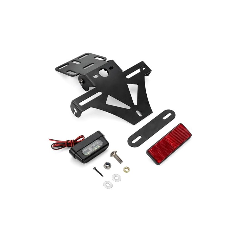 WingFly Motorcycle License Plate Holder, LED Light Motorcycle Number Plate