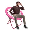 HEPINGONHE HEPINGONHE Bungee Chair Folding Saucer Chair Support Up to