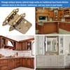 Taokyid Antique Brass Cabinet Hinges for Kitchen Cabinets (10 Pair