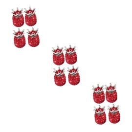 Totority Sets Crown Shape Car Tires Cover Tire Wheel Stem Cap Shining Diamond Crown Accessories Fit for Auto Bike Pcs