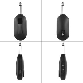 Wireless Guitar System Transmitter Receiver 2.4MHz Rechargeable Piano Instrument BT Electric Guitar Transmitter Receiver 6.35mm Interface Plug and Play for Concert Halls Classrooms Bars