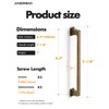 JIASENBAO 10 Pack Antique Brass Cabinet Pulls 6.3" Hole Center