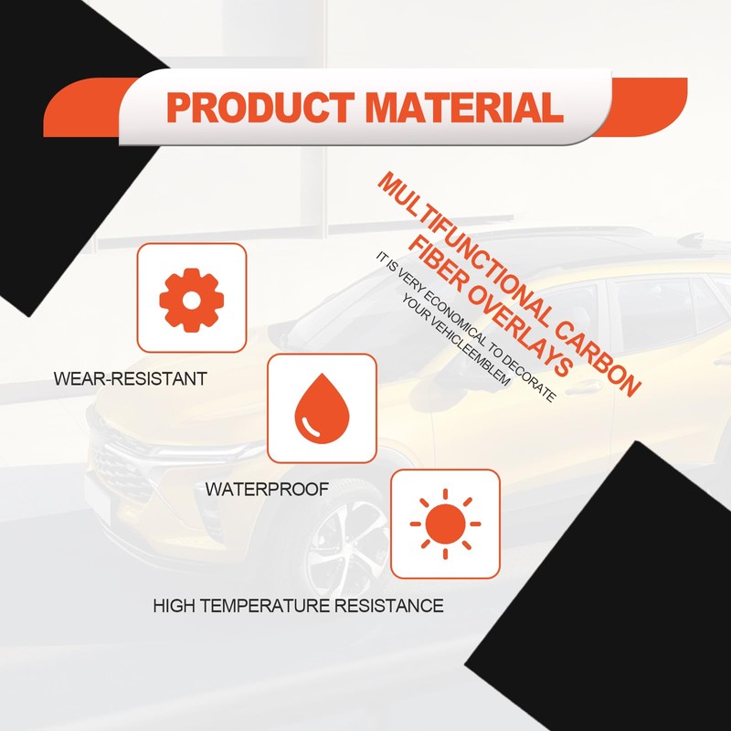 3PCS Matte Black Cut Your-Own Emblem Overlay DIY Decals for