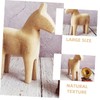 KOMBIUDA 2pcs Unfinished Wooden Horse Figurines for Painting Rustic Home