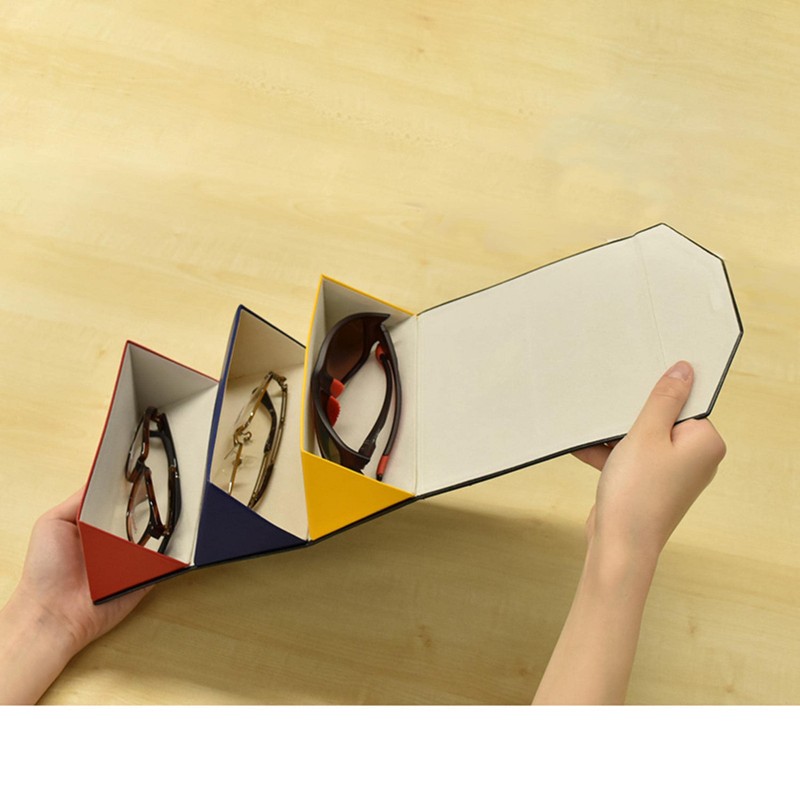 Megan 5894-01 Glasses Case, 3-Piece Storage, Portable, Hard Collection Box