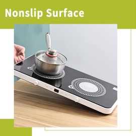 Cook's Aid 2 Pcs Induction Cooktop Protector Mat - (Magnetic) Induction Stove Protector - for Induction Stove (L- 11" no Logo)