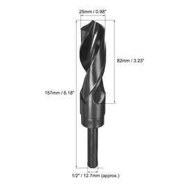 sourcing map Drill Bit Tip HSS 9341 1/2 Inch Direct Shank 25 mm