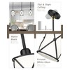 Osimir Glass Pendant Lights Kitchen Island, 2 Pack Modern Black