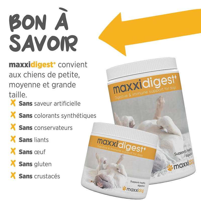 maxxipaws maxxidigest+ Probiotic & Prebiotic Powder Supplement - Digestive &