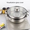 Steamer Pot for Cooking 11 inch Stainless Steel, 3-tier Multipurpose