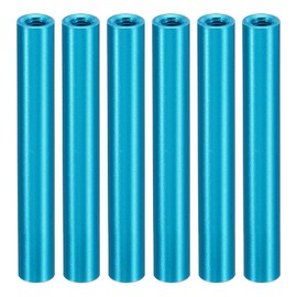 PATIKIL Pack of 6 M3 Aluminium Spacers, M3 Metal Spacer Aluminium 3 mm ID x 5 mm OD x 35 mm L Thread Spacer Screw Stand Round for RC Car Drones Motherboard, Blue