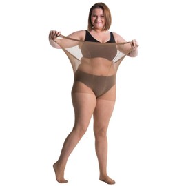 Pack of 2 Tights 20 Sizes Hips up to 150 cm Thigh up to 80 cm, coffee