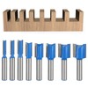 BIGP 8 Pieces 8 mm Shank Groove Cutter, 5 mm