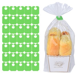 100 Pieces Reusable Plastic Bread Bag Clips Keep Your Food Fresh Longer After Opening 7/8 x 7/8 inches (Green)
