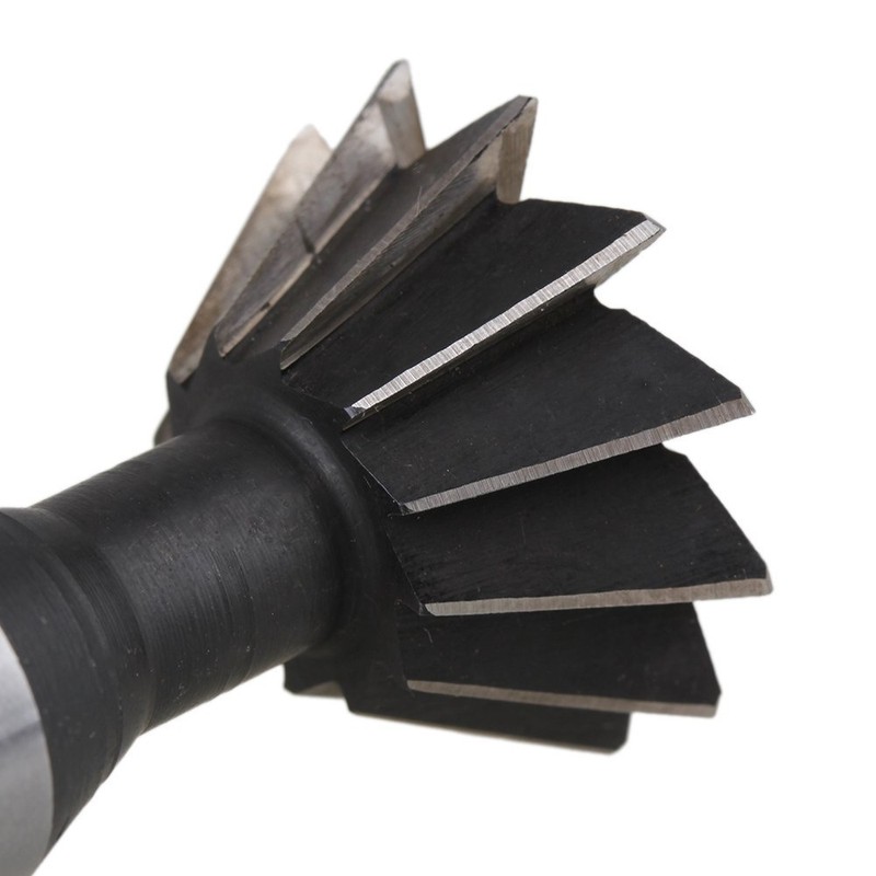 28mm Dia 60-Degree Silver HSS Double-Edged Dovetail Cutting Tool Metalworking