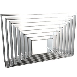 Rectangle Cookie Cutter Set 8-Piece 1.5" to 5" by QAAQS