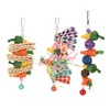 3pcs Parrot Chew Toys Weave Carrot Corn Rattan Balls Shredded