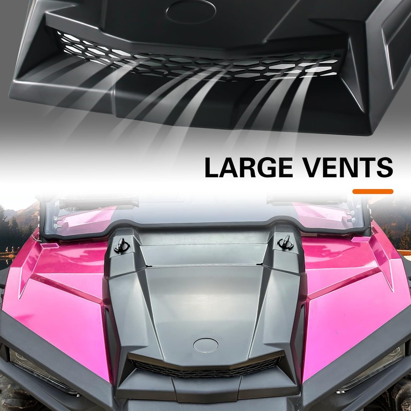 CPOWACE Turbo Hood for RZR XP 1000 14-18, Black Air