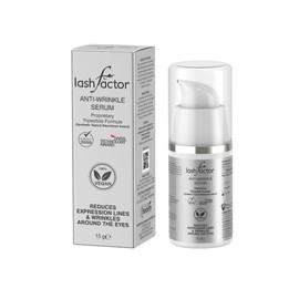 Lashfactor Anti Wrinkle Serum (15g) - Reduces Wrinkles and Fine Lines with Intense Hydration, Glow Boosting Facial Anti-Ageing Serum, 100% Vegan