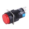 5PCS Round Button Switch, Momentary Push Button Switch LA16-11/AB6-M AC
