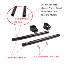 50mm Clip On Handlebars 7/8 For 2005-2016 R6 Accessories Racing Motorcycle Handlebars 50mm Fork Cafe Racer Handle Bar Kit Adjustable Black