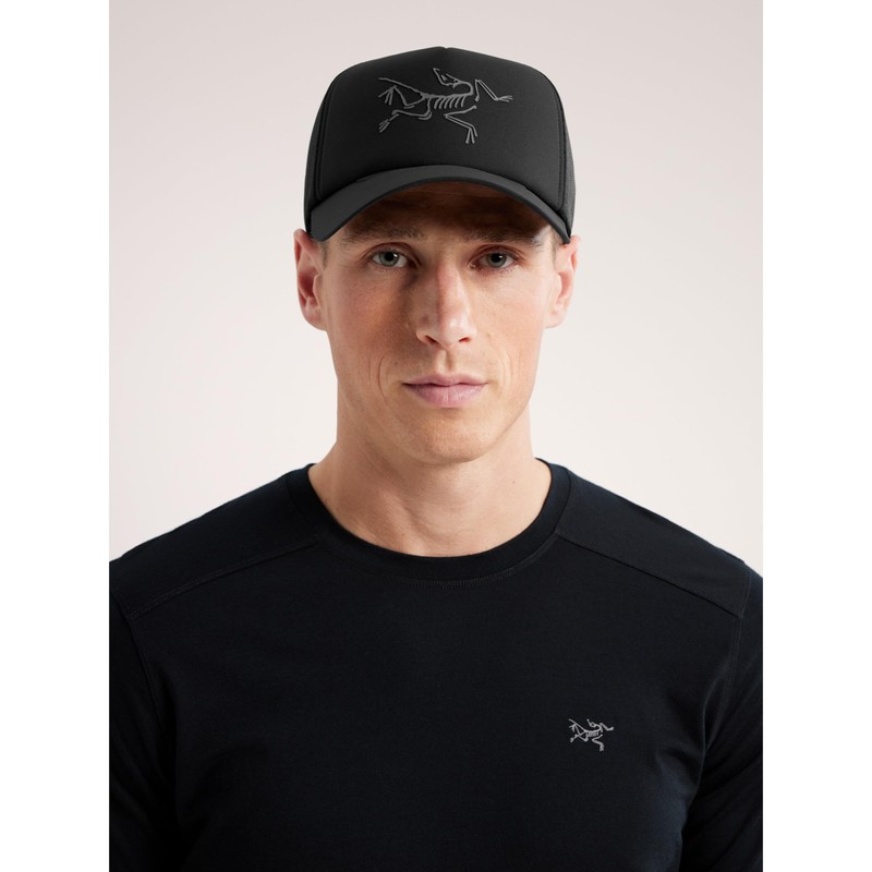 Arc'teryx X000007764 Bird Trucker Curved Cap, Black, One Size, Black