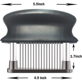 Meat Tenderizer with 48 Stainless Steel Ultra Sharp Needle Blades Heavy Duty Cooking Machine for Tenderizing Beef, Turkey, Chicken, Steak, Veal, Pork, Fish etc