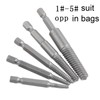 KSOPUERT Hex Shank Broken Screw Extractor Kit 6Pcs Reverse Thread