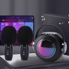Bluetooth Mics Speaker Set with Colourful Light Effect Noise Reduction