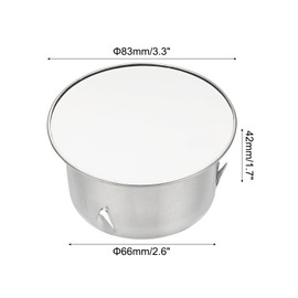 PATIKIL Chimney Hole Cap, 83mm(3.3 Inch) Adjustable Round Stainless Steel Flue Hole Cover Stove Pipe Cap Pipe Cover for Kitchen Balcony Sewer, Silver Tone