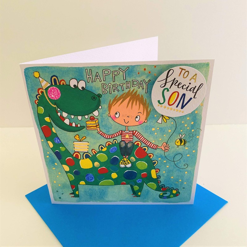 Rachel Ellen Dinosaur Special Son Happy Birthday Card